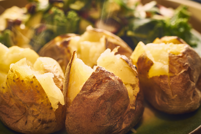 Baked potato with low-fat sour cream is more GERD-friendly